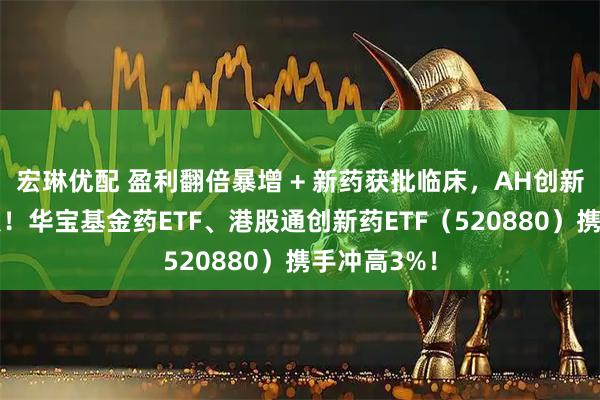 宏琳优配 盈利翻倍暴增 + 新药获批临床，AH创新药逆市爆发！华宝基金药ETF、港股通创新药ETF（520880）携手冲高3%！