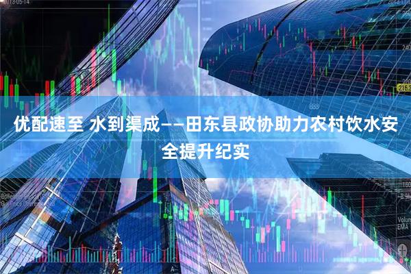 优配速至 水到渠成——田东县政协助力农村饮水安全提升纪实