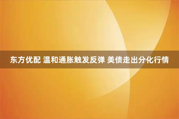 东方优配 温和通胀触发反弹 美债走出分化行情