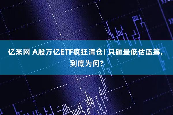 亿米网 A股万亿ETF疯狂清仓! 只砸最低估蓝筹, 到底为何?